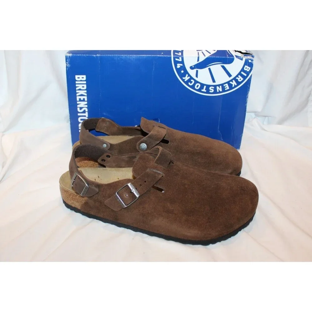 Birkenstock Men's Tokio II Suede Carafe Brown Sandals EU 46 US 12 Regular